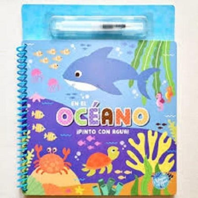 LIBRO PARA PINTAR CON AGUA - MAGIA AL AGUA  OCEANO