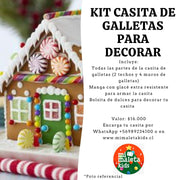KIT DE CASITA DE GALLETAS DE NAVIDAD PARA DECORAR - Sabor mantequilla