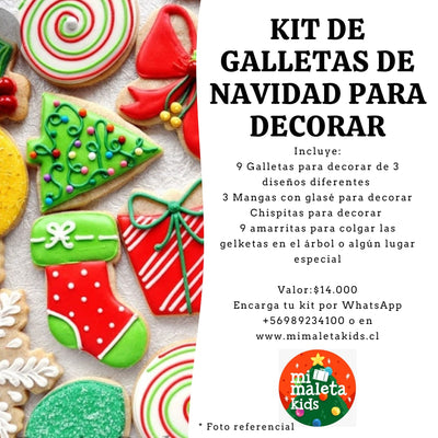 KIT DE GALLETAS DE NAVIDAD PARA DECORAR - Sabor mantequilla