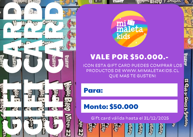 Gift Card $50.000 Mi Maleta Kids