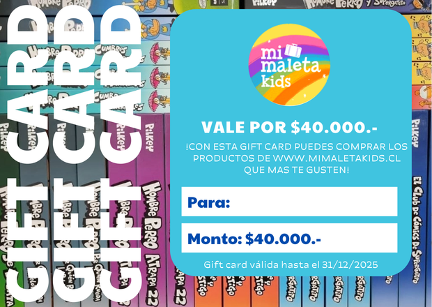 Gift Card $40.000 Mi Maleta Kids