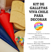 KIT DE GALLETAS "VIVA CHILE" PARA DECORAR