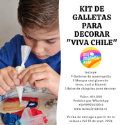 KIT DE GALLETAS "VIVA CHILE" PARA DECORAR