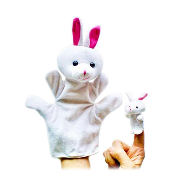 TÍTERE de tela mano y dedo - Conejo