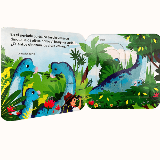 LIBRO Dino Animales Prehistóricos Tapitas Curiosas