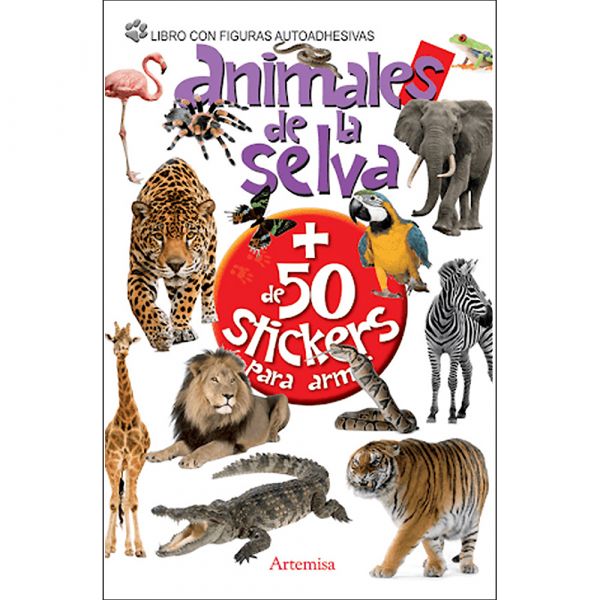 LIBRO Animales de la Selva +50 stickers