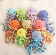 PELUCHE Medusa de apego para bebés - Celeste